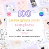 100 Colorful Instagram Canva Templates for Coaches