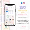 100 Colorful Instagram Canva Templates for Coaches