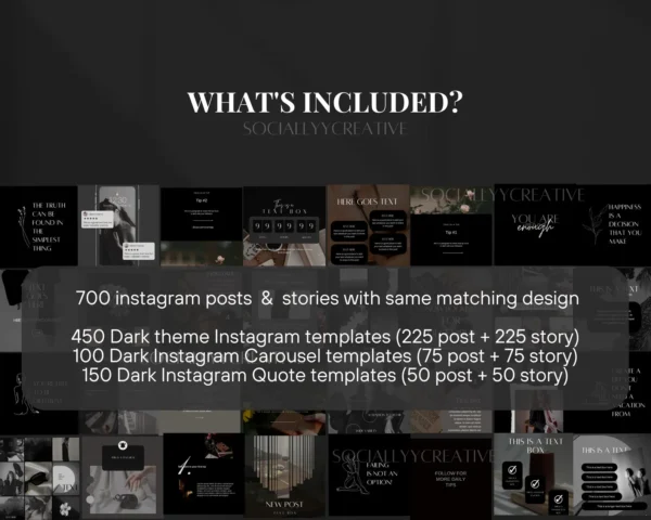 Dark Aesthetic Canva Templates for Premium Social Media Marketing