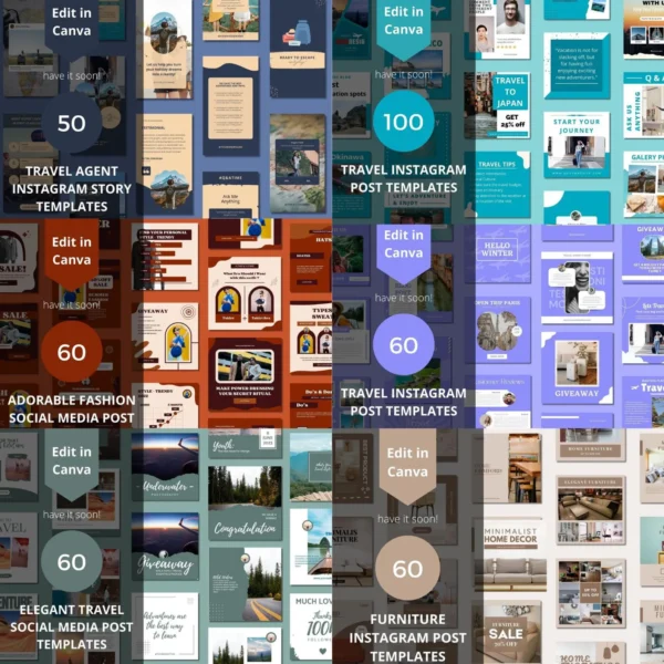 2 3,500+ Ready-to-Edit Canva Templates for Social Media Growth