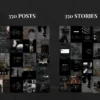 Dark Aesthetic Canva Templates for Premium Social Media Marketing