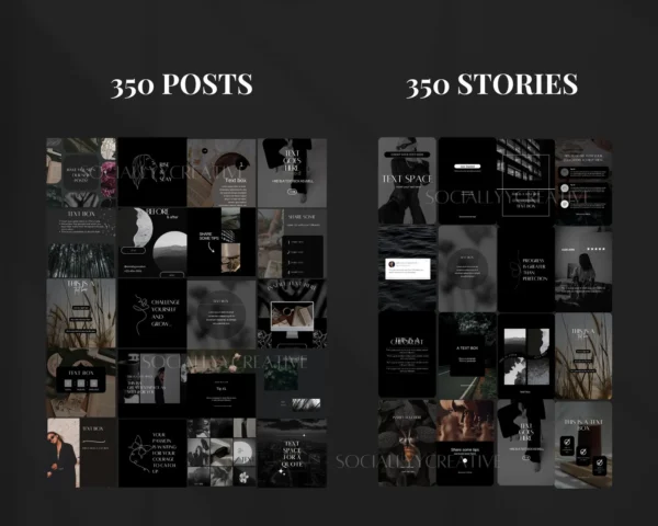 Dark Aesthetic Canva Templates for Premium Social Media Marketing