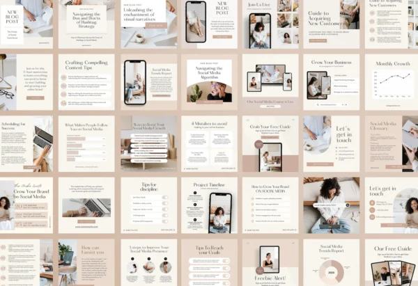 Social Manager Starter™ – 80 Instagram Canva Templates