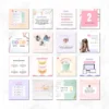 100 Colorful Instagram Canva Templates for Coaches