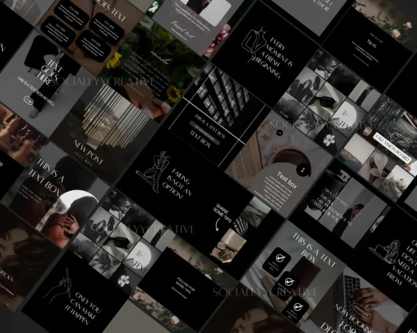 Dark Aesthetic Canva Templates for Premium Social Media Marketing