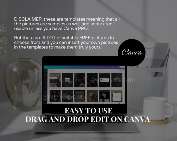 Dark Aesthetic Canva Templates for Premium Social Media Marketing