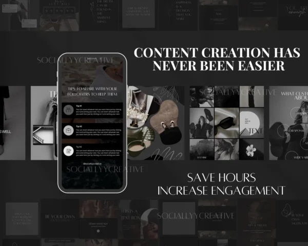 Dark Aesthetic Canva Templates for Premium Social Media Marketing